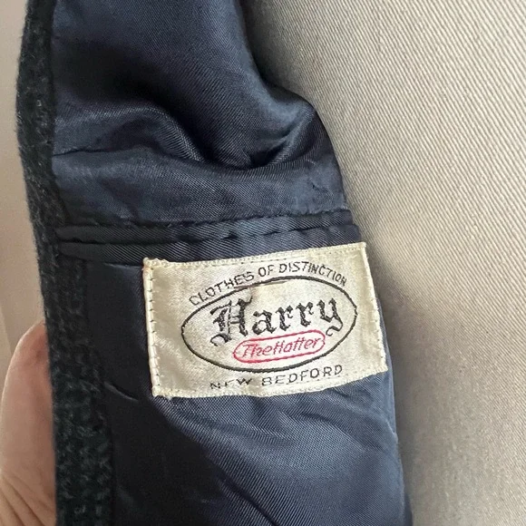 Ivy Trad 3/2 Roll Navy Plaid Wool Sportscoat - Picture 6 of 9